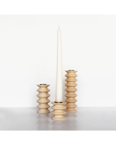 Petit Totem 2 - Bougeoir en bois 5mm Paper porte bougie design designer