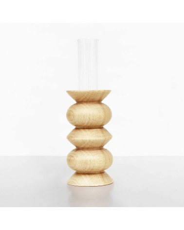 Totem 5 - Vase en bois 5mm Paper design fleur décoratif original kitatori suisse