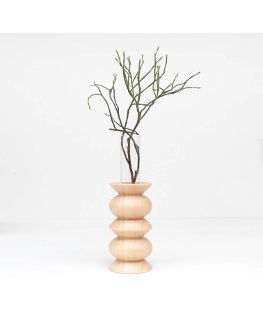 Totem 5 - Vase en bois 5mm Paper design fleur décoratif original kitatori suisse
