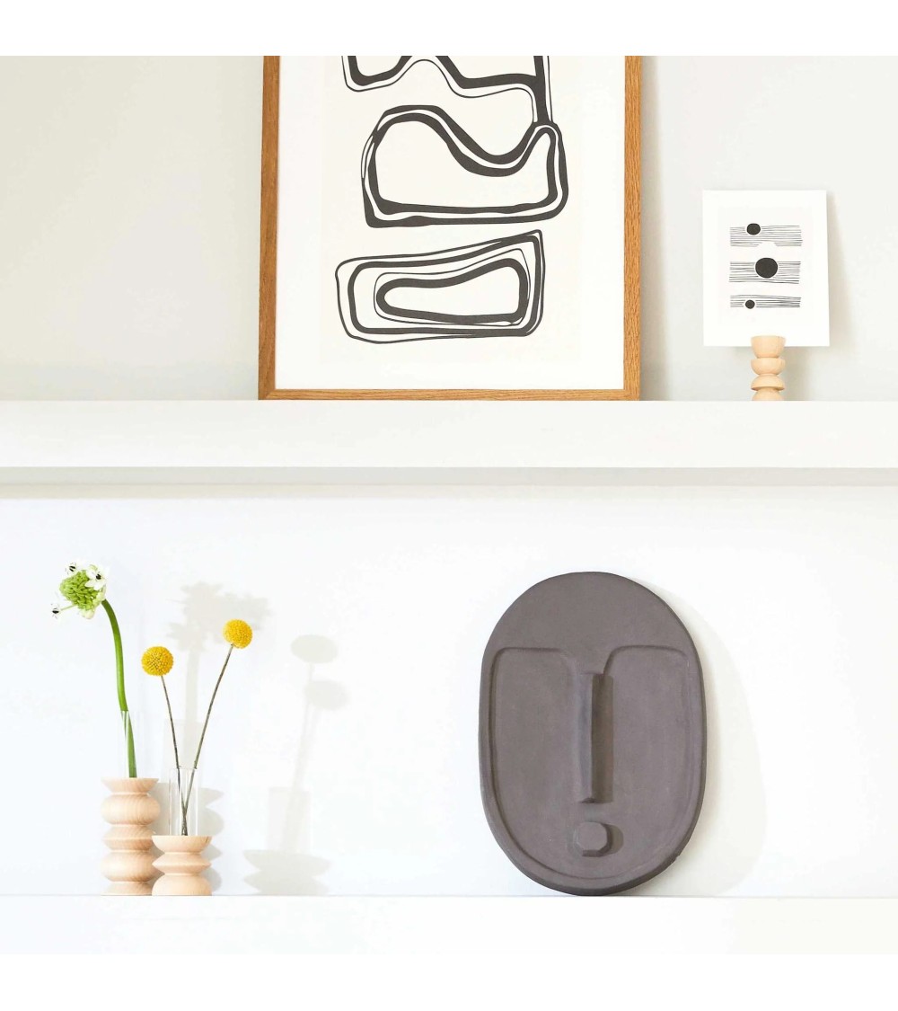 Totem 5 - Vase en bois 5mm Paper design fleur décoratif original kitatori suisse