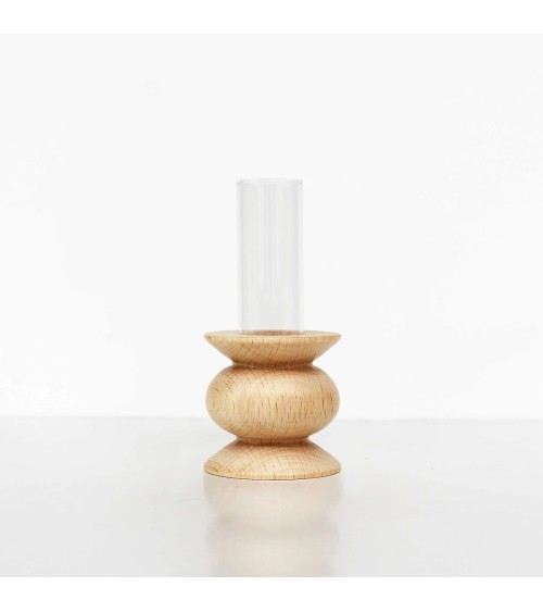 Piccolo totem 5 - Vaso in legno 5mm Paper vasi eleganti per interni per fiori decorativi design kitatori svizzera