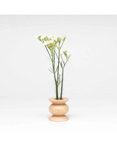 Petit Totem 5 - Vase en bois 5mm Paper design fleur décoratif original kitatori suisse