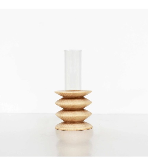 Petit Totem 2 - Vase en bois 5mm Paper Vases design suisse original