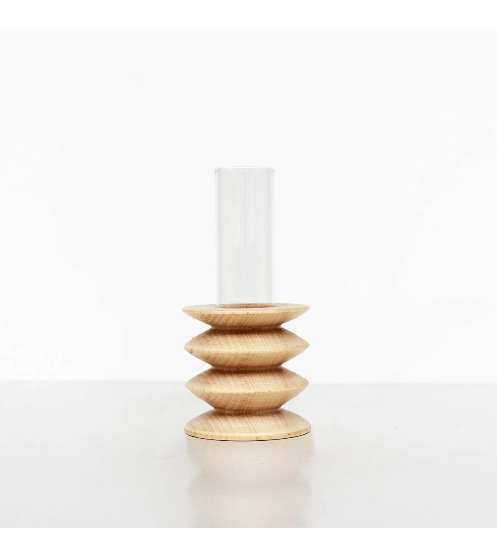 Piccolo totem 2 - Vaso in legno 5mm Paper vasi eleganti per interni per fiori decorativi design kitatori svizzera