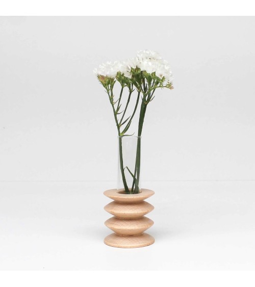 Small Totem 2 - Wooden vase 5mm Paper table flower living room vase kitatori switzerland