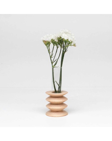 Petit Totem 2 - Vase en bois 5mm Paper design fleur décoratif original kitatori suisse