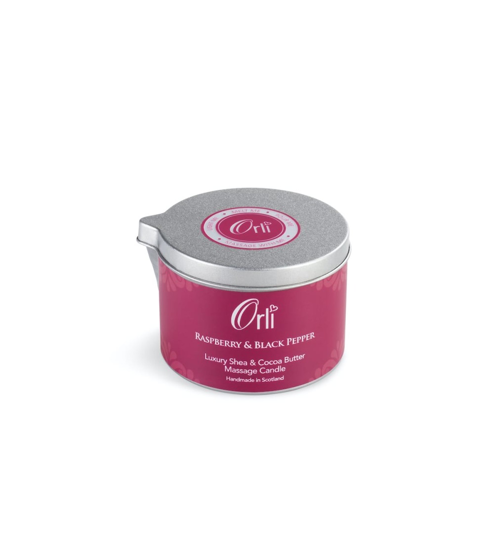 Framboise et poivre noir - Bougie huile de massage professionnelle bougies massantes suisse