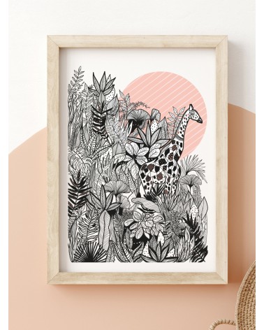 Giraffe - Poster, Kunstdrucke, Wanddeko Olala by Pupa online bestellen shop store kunstdrucke kaufen wandposter artposter kun...