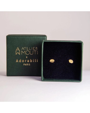 Hedgehogs - Gold plated earrings Adorabili Paris cute fashion design designer for women