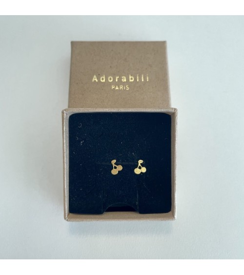 Cherries - Gold plated earrings Adorabili Paris cute fashion design designer for women
