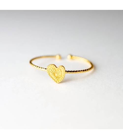 Mexico Heart ring - Adjustable ring, fine gold plating Adorabili Paris cute fashion design designer for women
