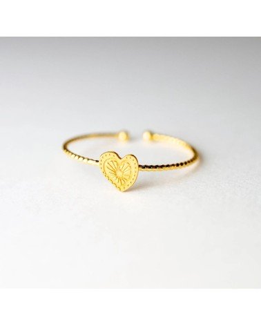 Anello Cuore Messico - Anello regolabile placcato oro Adorabili Paris eleganti particolari da donna bambina