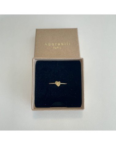 Anello Cuore Messico - Anello regolabile placcato oro Adorabili Paris eleganti particolari da donna bambina