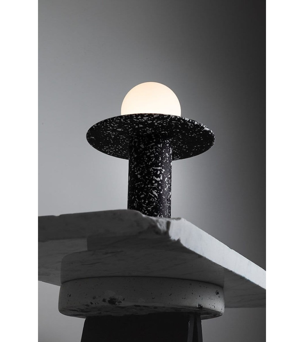 HALO Terrazzo noir et blanc - Lampe de table, lampe de chevet Moodlight Studio a poser de nuit led moderne originale design s...