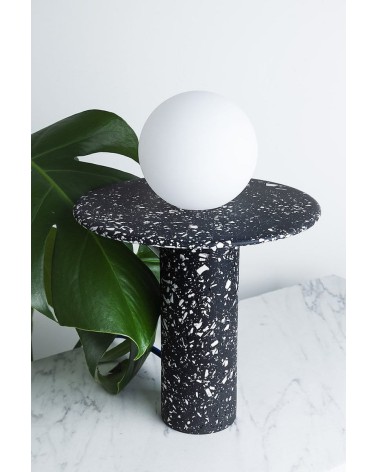 HALO Terrazzo noir et blanc - Lampe de table, lampe de chevet Moodlight Studio a poser de nuit led moderne originale design s...
