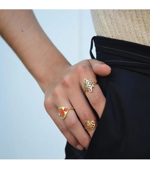 CALA Gold Silver - Adjustable ring Camille Enrico Paris cute fashion design designer for women