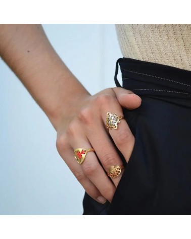 CALA Or Silver - Bague ajustable Camille Enrico Paris fantaisie original femme suisse