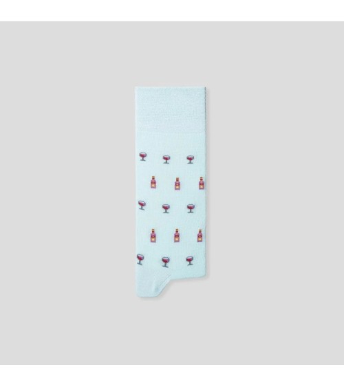 Wine - Organic cotton socks - Blue The Captain Socks funny crazy cute cool best pop socks for women men