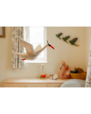 Flying Swan - Baby Hanging Mobile Sew Heart Felt original kitatori switzerland
