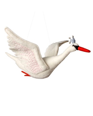 Flying Swan - Baby Hanging Mobile Sew Heart Felt original kitatori switzerland