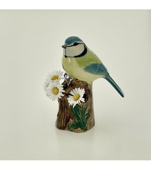 Blue Tit - Mini flower vase Quail Ceramics table flower living room vase kitatori switzerland