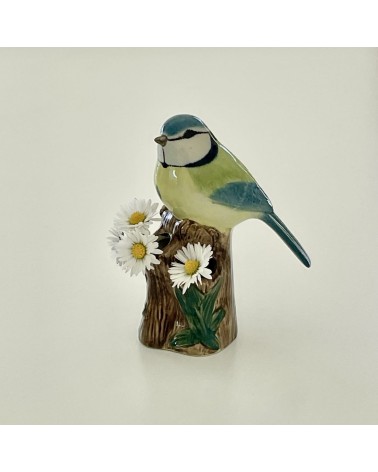 Mésange bleue - Mini vase à fleurs Quail Ceramics design fleur décoratif original kitatori suisse