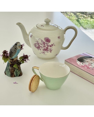 Mini vaso per fiori - Pappagallino blu Quail Ceramics vasi eleganti per interni per fiori decorativi design kitatori svizzera