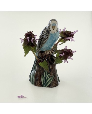 Mini flower vase - Budgerigar Blue Quail Ceramics table flower living room vase kitatori switzerland
