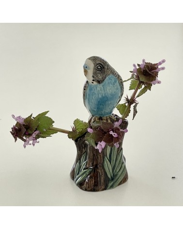 Mini vaso per fiori - Pappagallino blu Quail Ceramics vasi eleganti per interni per fiori decorativi design kitatori svizzera