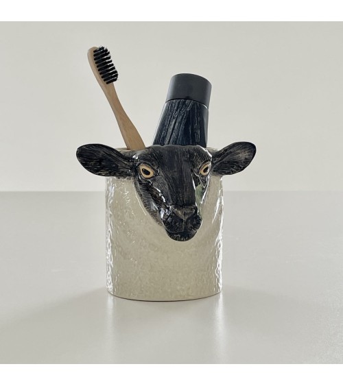 Pencil Pot - Black Faced Suffolk Sheep Quail Ceramics Pots design switzerland original