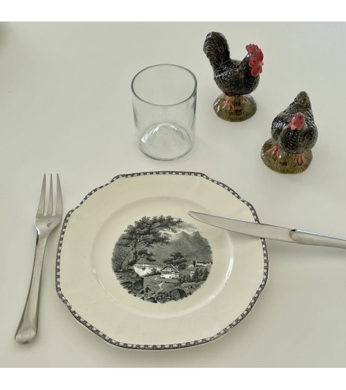 Poule et coq de Marans - Salière et Poivrier Quail Ceramics design sel saliere poivrier salier poivrière