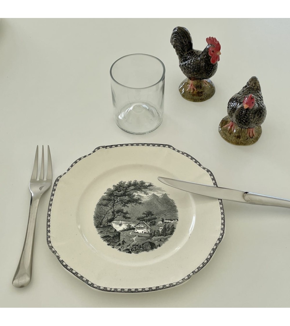 Marans hen and cockerel - Salt and pepper shaker Quail Ceramics pots set shaker cute unique cool