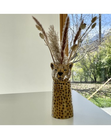 Grande vaso per fiori - Leopardo Quail Ceramics vasi eleganti per interni per fiori decorativi design kitatori svizzera