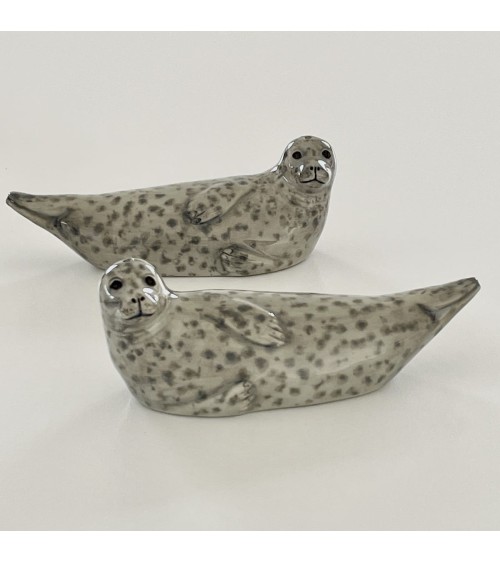 Harbour Seal - Salt and pepper shaker Quail Ceramics pots set shaker cute unique cool