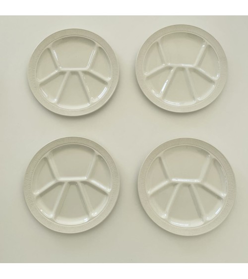 4 Fondue plates - Boch - Vintage Vintage by Kitatori Vintage design switzerland original