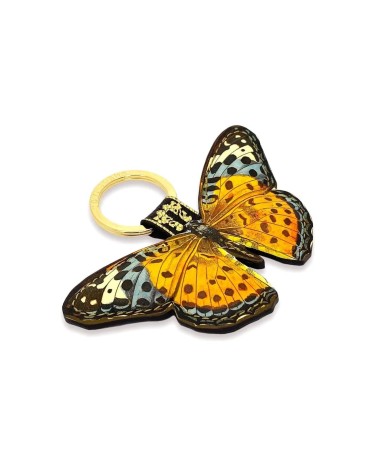 Porte-clés en cuir - Papillon Alkemest idée cadeau original suisse
