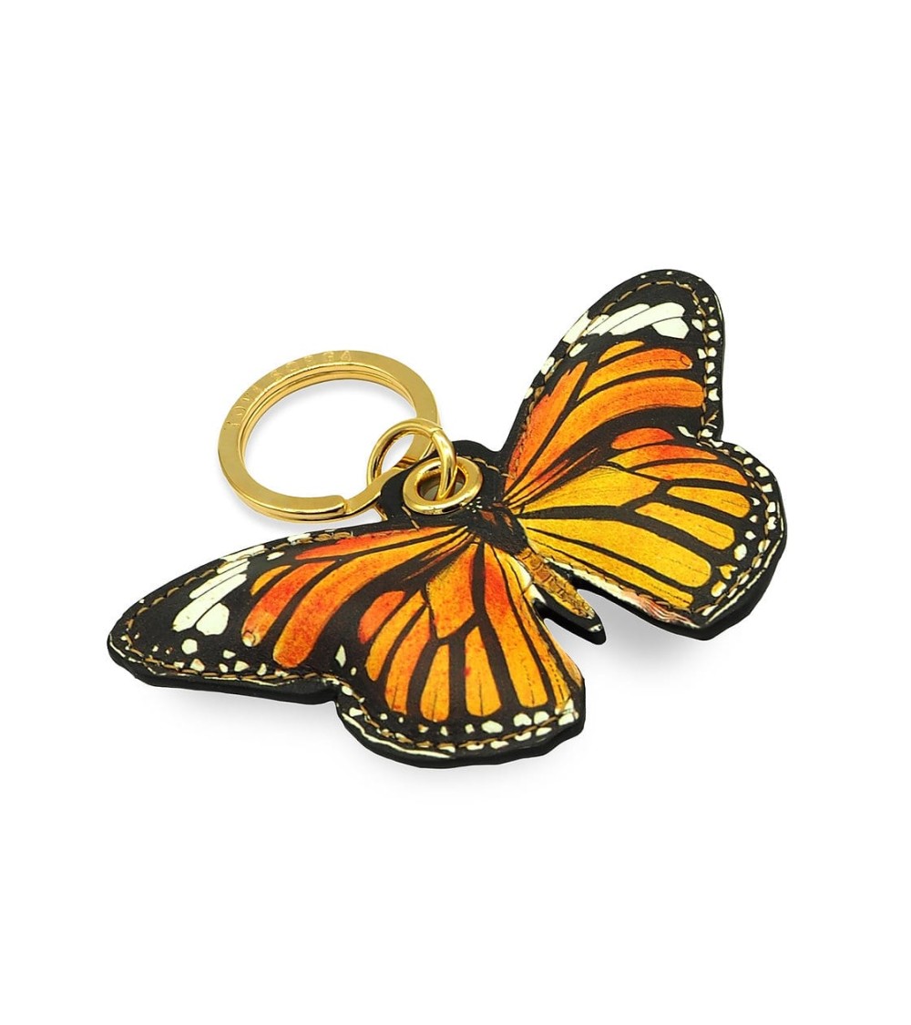 Portachiavi in pelle - Farfalla monarca Alkemest idea regalo svizzera