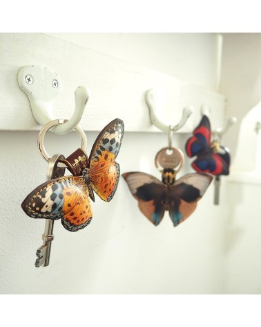 Leather Keyring - Speckled Gem Butterfly Alkemest original gift idea switzerland
