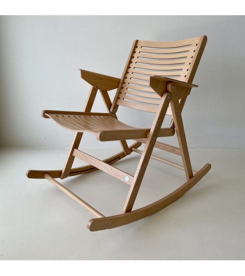 Sedia a dondolo - REX Rocking Chair by Niko Kralj Vintage by Kitatori Vintage design svizzera originale