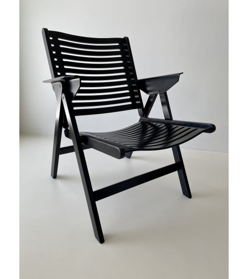 REX Lounge Chair by Niko Kralj - Nero - Poltrona design Vintage kitatori mobili Oggetto di design vintage svizzera