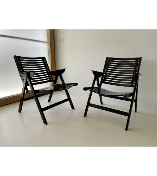 REX Lounge Chair by Niko Kralj - Nero - Poltrona design Vintage kitatori mobili Oggetto di design vintage svizzera