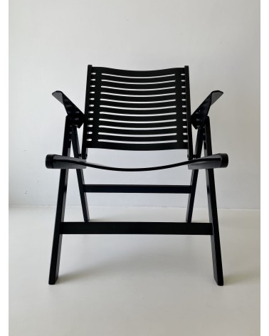 REX Lounge Chair by Niko Kralj - Black - Vintage wooden armchair kitatori switzerland vintage furniture design classics