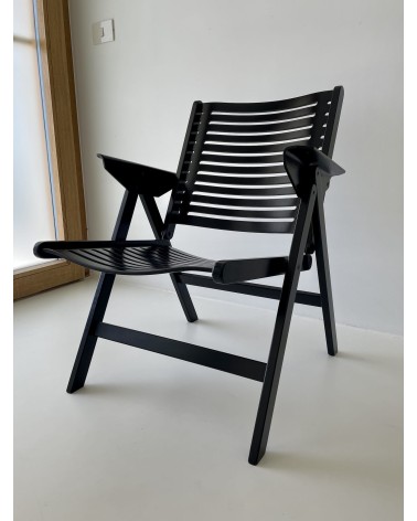 REX Lounge Chair by Niko Kralj - Nero - Poltrona design Vintage kitatori mobili Oggetto di design vintage svizzera
