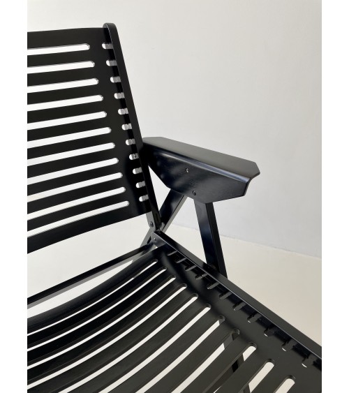 REX Lounge Chair by Niko Kralj - Black - Vintage wooden armchair kitatori switzerland vintage furniture design classics