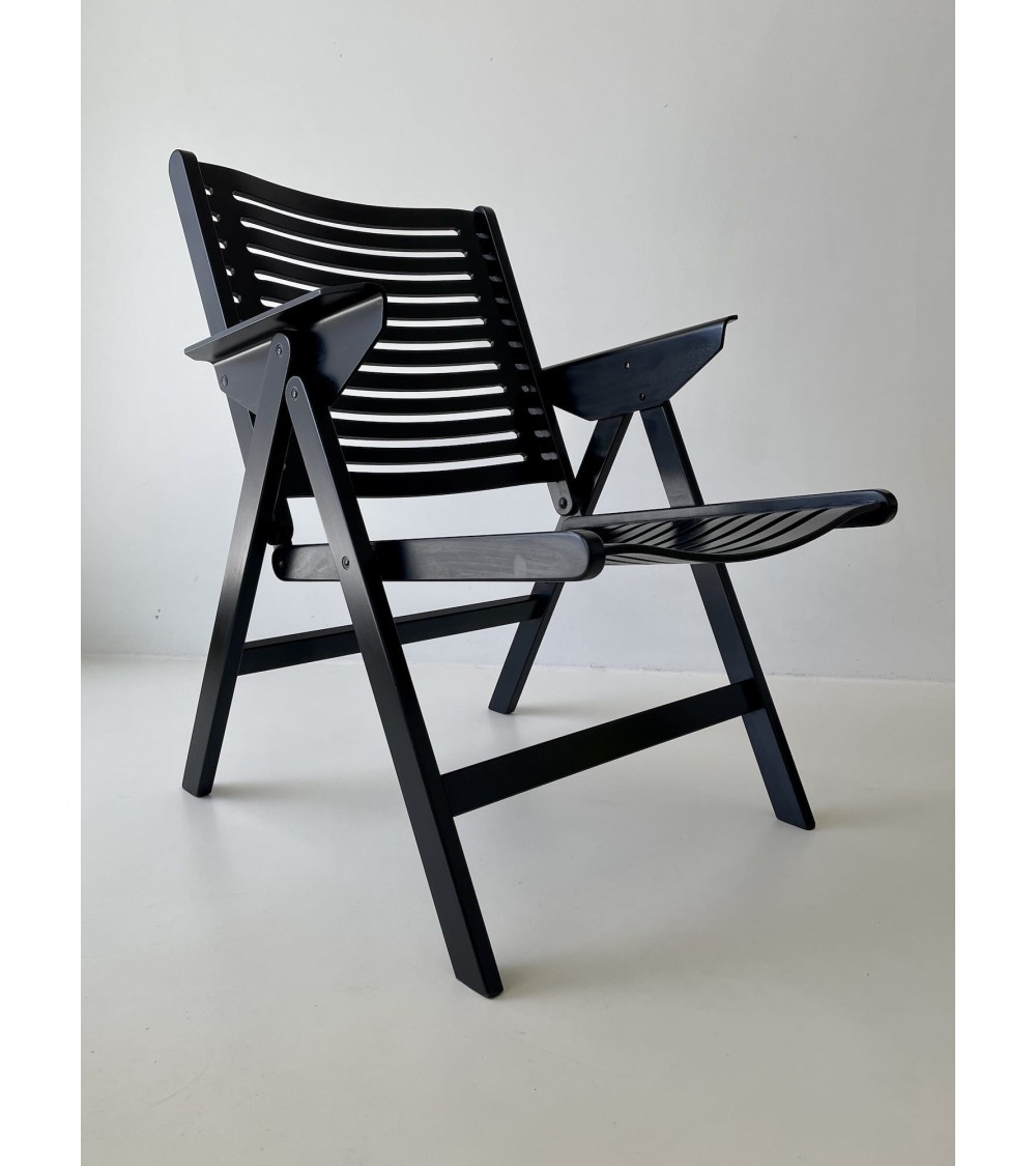 REX Lounge Chair by Niko Kralj - Black - Vintage wooden armchair kitatori switzerland vintage furniture design classics