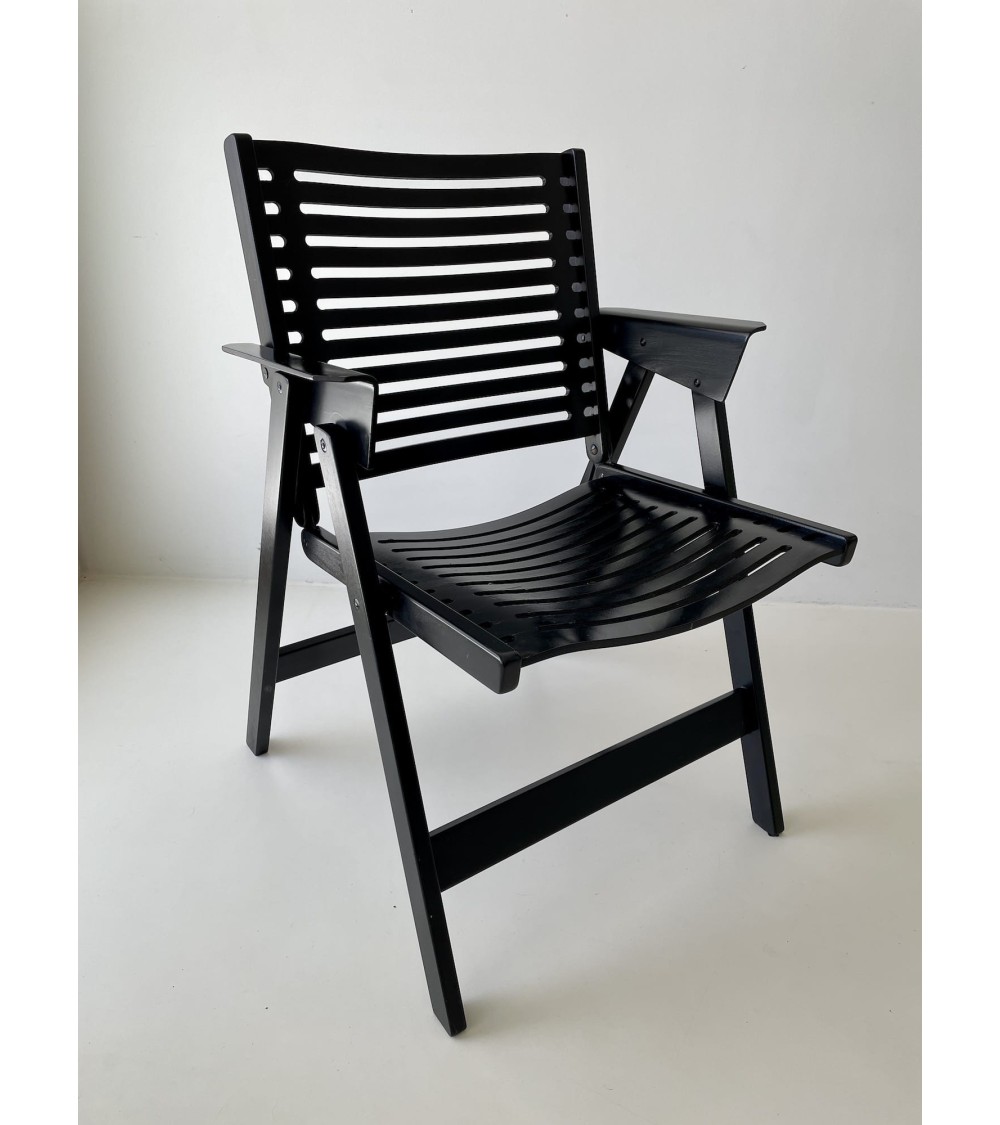 REX Chair by Niko Kralj - Sedia vintage pieghevole in legno kitatori mobili Oggetto di design vintage svizzera