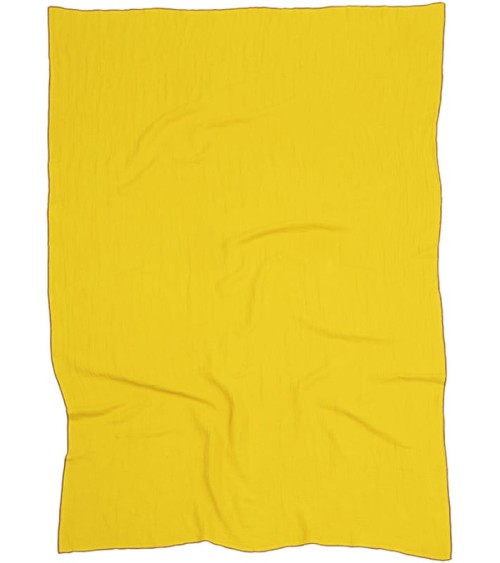 EVY Lemon - Plaid en lin et coton Brita Sweden Couvertures & Plaids design suisse original