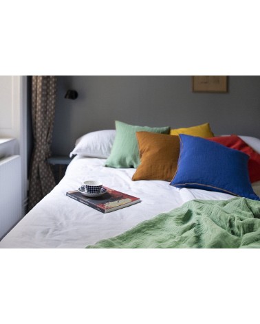 EVY - Plaid in lino e cotone Brita Sweden coperte plaid di qualità per da divano svizzera