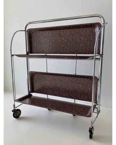 Gerlinol Serving Trolley - Floral Pattern kitatori switzerland vintage furniture design classics