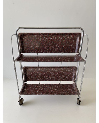 Gerlinol Serving Trolley - Floral Pattern kitatori switzerland vintage furniture design classics